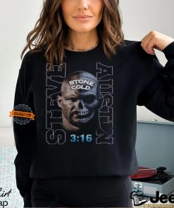 Stone Cold Steve Austin Skull Face Black T shirt