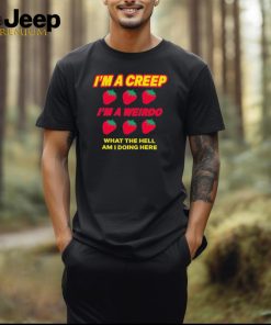 Strawberry I’m A Creep Im A Weirdo What The Hell Am I Doing Here t shirt