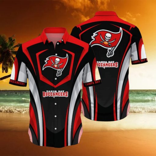 Striped Style Tampa Bay Buccaneers Nfl Hawaiian Shirt 3D All Printed Aloha Shirt For Men Women