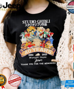 Studio Ghibli 40 years 1984 2025 thank you for the memories shirt