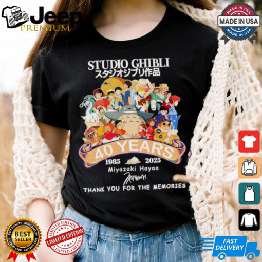 Studio Ghibli 40 years 1984 2025 thank you for the memories shirt
