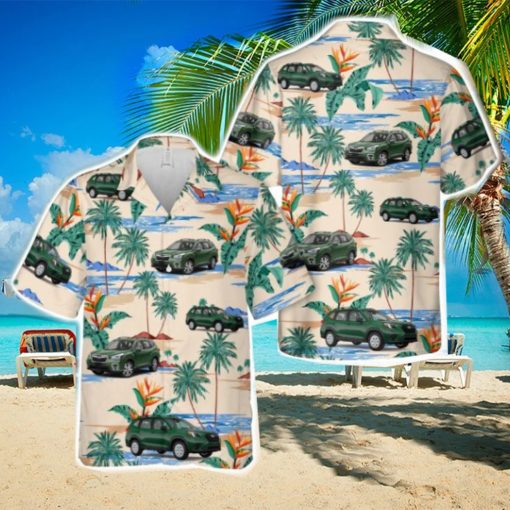 Subaru Forester Green Hawaiian Shirt Summer Holiday Gift