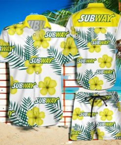 Subway Tropical Flower Aloha Hawaiian Shirt, Short Unique Gift