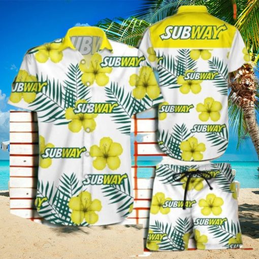 Subway Tropical Flower Aloha Hawaiian Shirt, Short Unique Gift