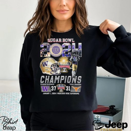 Sugar Bowl 2024 Washington Huskies Champions 37 31 Texas Longhorns Shirt