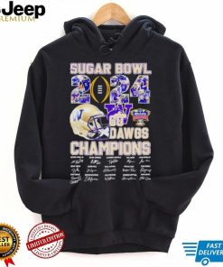 Sugar Bowl 2024 go Dawgs Champions Washington Huskies signatures shirt