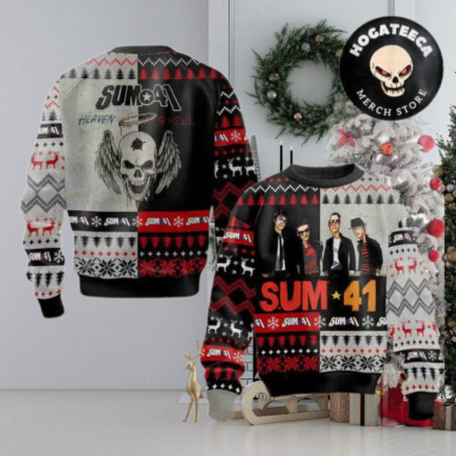 Sum 41 Heaven Hell Christmas Sweater Chirstmas Gifts 2024 Xmas For Family And Friends Ugly Sweater