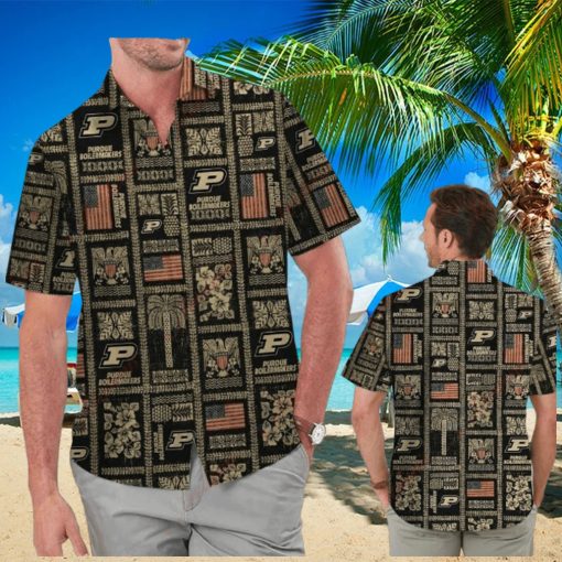 Summer Commemorative Purdue Boilermakers Tropical Hawaiian Shirt