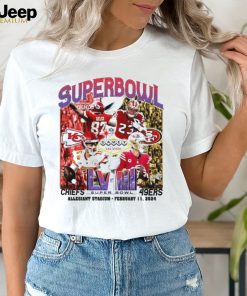 Super Bowl LVIII Kansas City Chiefs vs San Francisco 49ers Patrick Mahomes Brock Purdy Allegiant stadium shirt