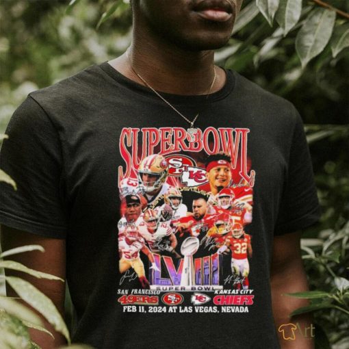 Super Bowl LVIII San Francisco 49ers Vs Kansas City Chiefs February 11, 2024 At Las Vegas Signatures Shirt