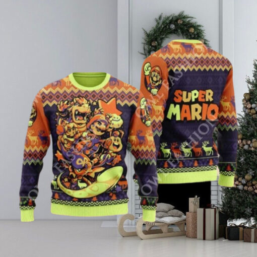 Super Mario All Character Unisex Ugly Sweater