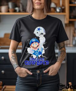 Super Mario Dallas Cowboys football helmet shirt