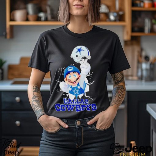 Super Mario Dallas Cowboys football helmet shirt