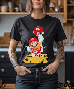 Super Mario Kansas City Chiefs football helmet shirt