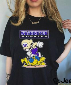 Super Mario Washington Huskies stomp on Michigan Wolverines shirt