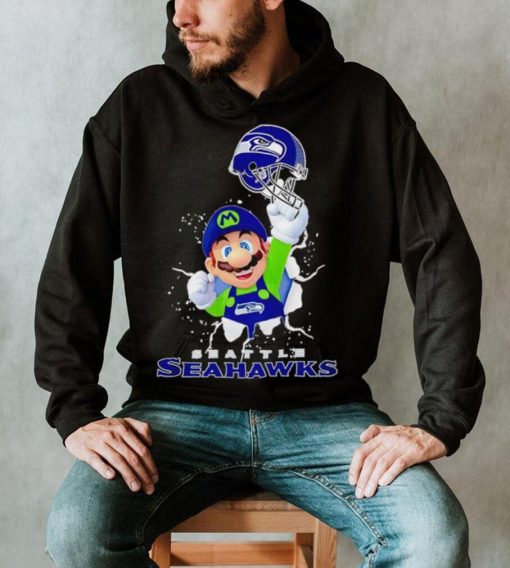 Super Mario x NFL Seattle Seahawks shirt