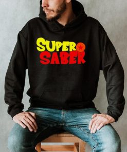 Super Saber professional wrestler logo shirt