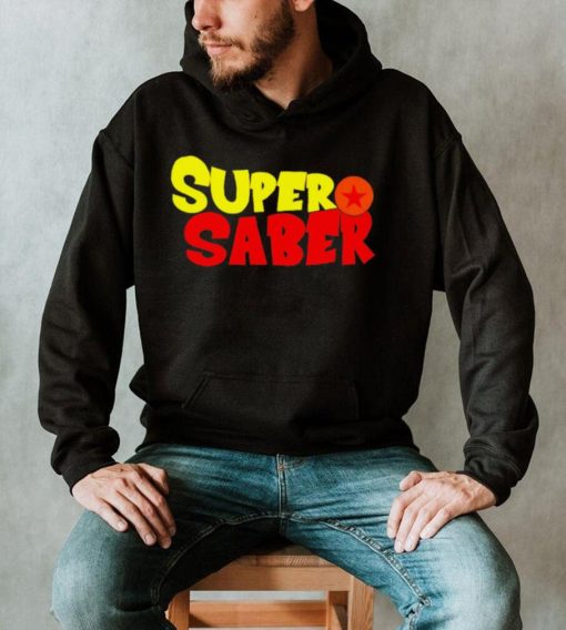 Super Saber professional wrestler logo shirt