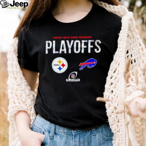 Super Wild Card Weekend playoffs Steelers vs Bills NFL logo 2024 shirt