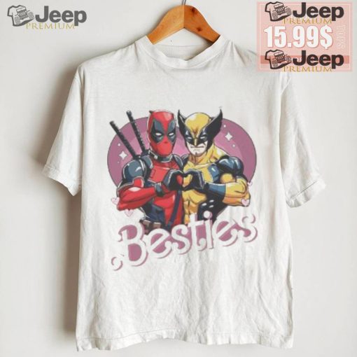 Superhero Deadpool Wolverine Besties Shirt Marvel T Shirt Wolverine Deadpool 3 Movie Tee Best Friends Shirt