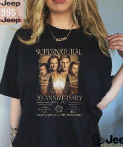 Supernatural 20th Anniversary 2005 2025 Signature Thank You For The Memories Unisex T Shirt