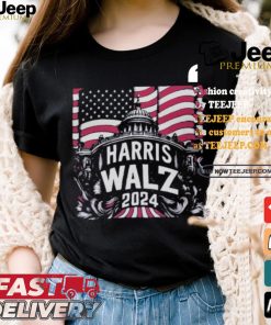 Support Of Presidential Nominee Kamala Harris Vp Nominee Tim Walz 2024 Us Elections America White House T shirt