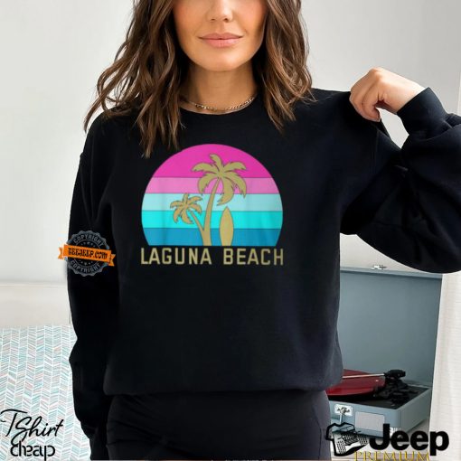 Surf Surfing Palm Tree Summer California Laguna Beach T Shirt