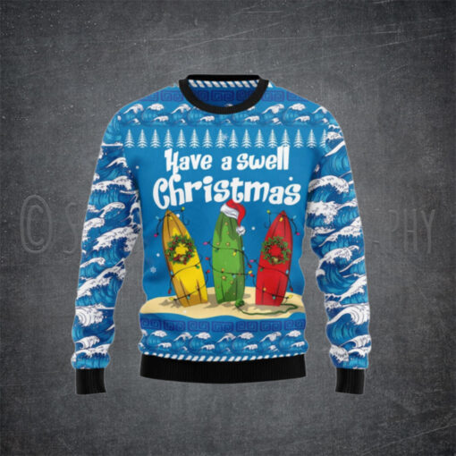 Surfer Swell Ugly Christmas Sweater