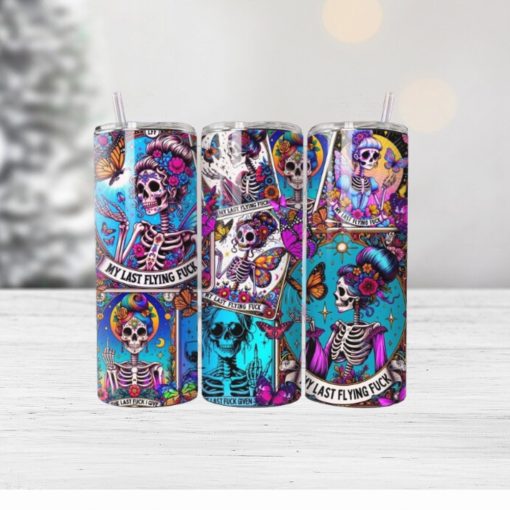 Sweary Witchy Skeleton 20oz Skinny Straight Tumbler Wrap