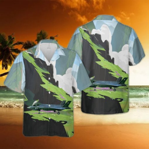 Swiss Air Force F35 Hawaiian Shirt