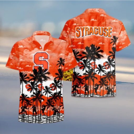 Syracuse Orange Palms Tree Hawaiian Shirt