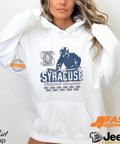 Syracuse University Vintage Lacrosse National Champions 1983 2009 Painting t shirt