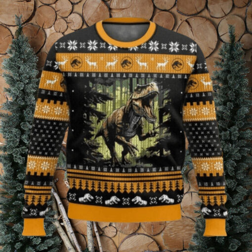 T Rex Jurassic Park World Ugly Sweater