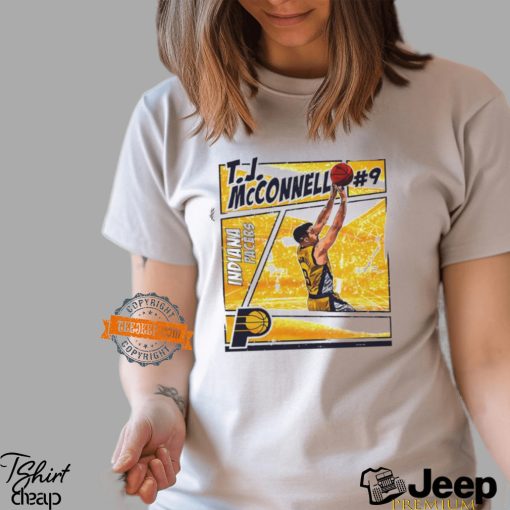 T.J. McConnell Indiana Pacers Comic Basketball shirt