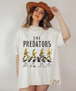 Predators Walking Abbey Road Signatures Ice Hockey Shirt
