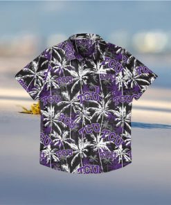 TCU Horned Frogs Black Floral Hawaiian Shirt