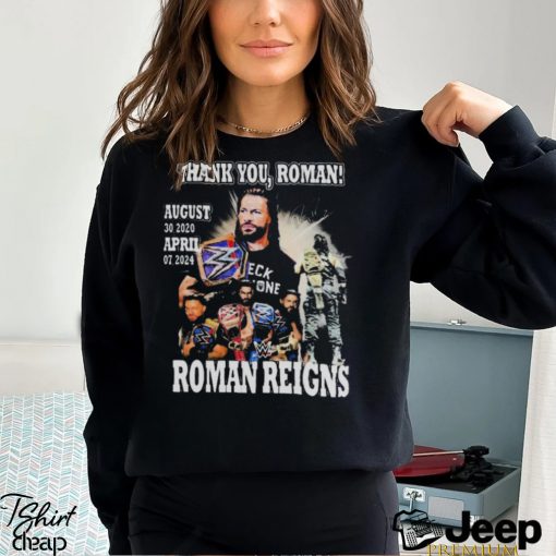 THANK YOU, ROMAN ROMAN REIGNS AUGUST 30, 2020 – APRIL 07, 2024 SIGNATURE SHIRT