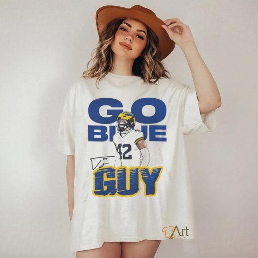 TJ Guy 42 Go Blue Guy Michigan Wolverines signature shirt