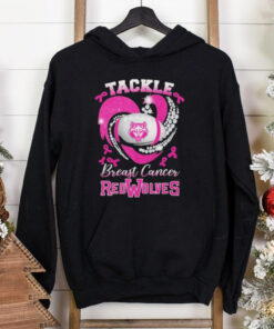 Tackle Breast Cancer Arkansas State Red Wolves Diamond Heart Shirt