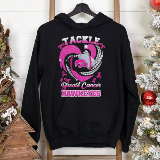 Tackle Breast Cancer Iowa Hawkeyes Diamond Heart Shirt