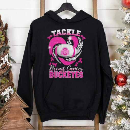 Tackle Breast Cancer Ohio State Buckeyes Diamond Heart Shirt