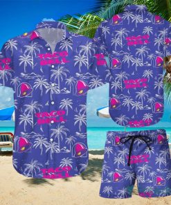 Taco Bell v3 Tropical Flower Aloha Hawaiian Shirts And Short Summer Beach Set