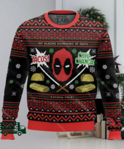 Tacos Chiki Changa Deadpool Ugly Christmas Sweater