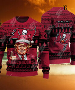 Tampa Bay Buccaneers Christmas Donald Trump Knitted Sweater