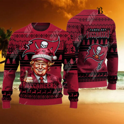 Tampa Bay Buccaneers Christmas Donald Trump Knitted Sweater