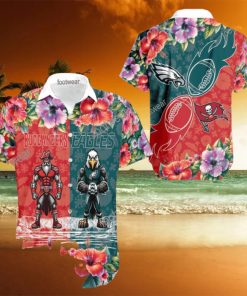 Tampa Bay Buccaneers VS NFL Philadelphia Eagles Mascot High Quality All Over Print Hawaiian Shirt For Men And Women