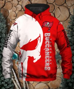 Tampa Bay Buccaneers White Skull Red Hoodies Print Full