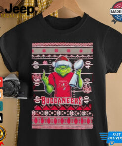 Tampa Bay Buccaneers X Grinch Christmas with Super Bowl Trophy ugly Christmas shirt