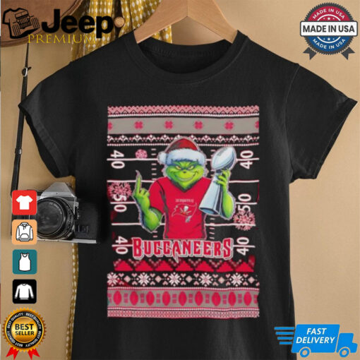 Tampa Bay Buccaneers X Grinch Christmas with Super Bowl Trophy ugly Christmas shirt