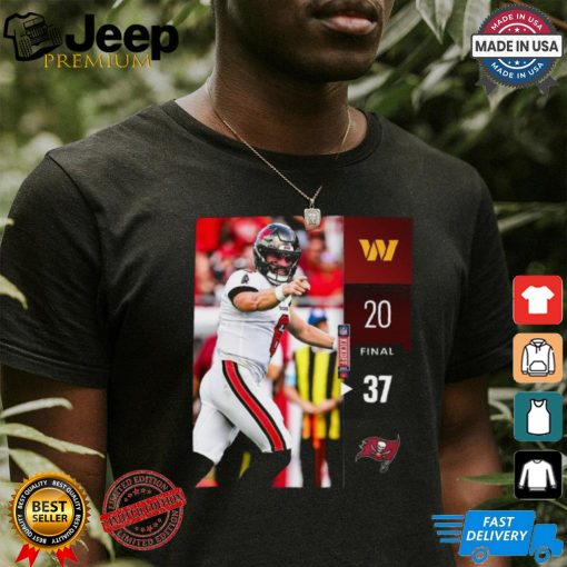 Tampa Bay Buccaneers wins 37 20 Washington Commanders 2024 NFL Game final score shirt